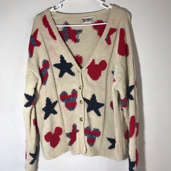 Disney Sweaters - Vintage Disney Mickey Ears Cardigan Sweater